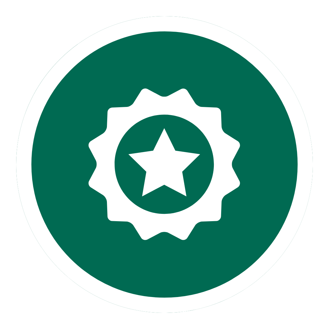 icon of a badge with a star on it